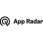 App Radar-Logo mit grauem Hintergrund.