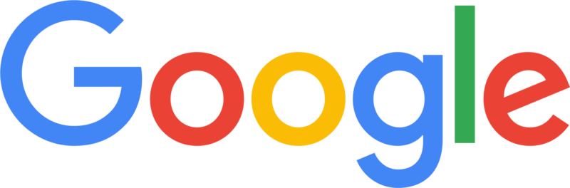 Das Google-Logo wird auf weißem Hintergrund angezeigt.