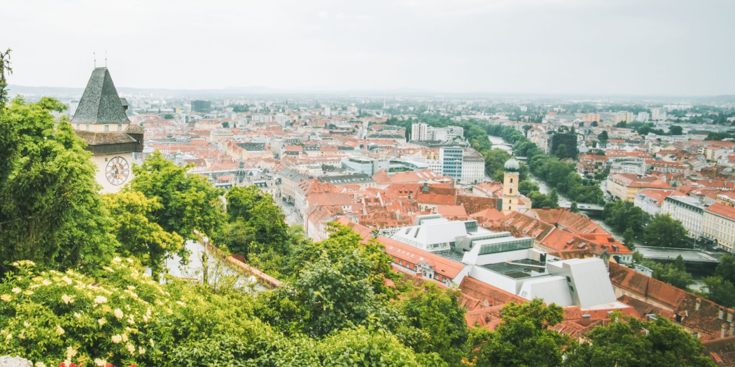 Ein Blick auf die Stadt Ljubljana, Slowenien, mit Immobilien von Gersin Immobilien.