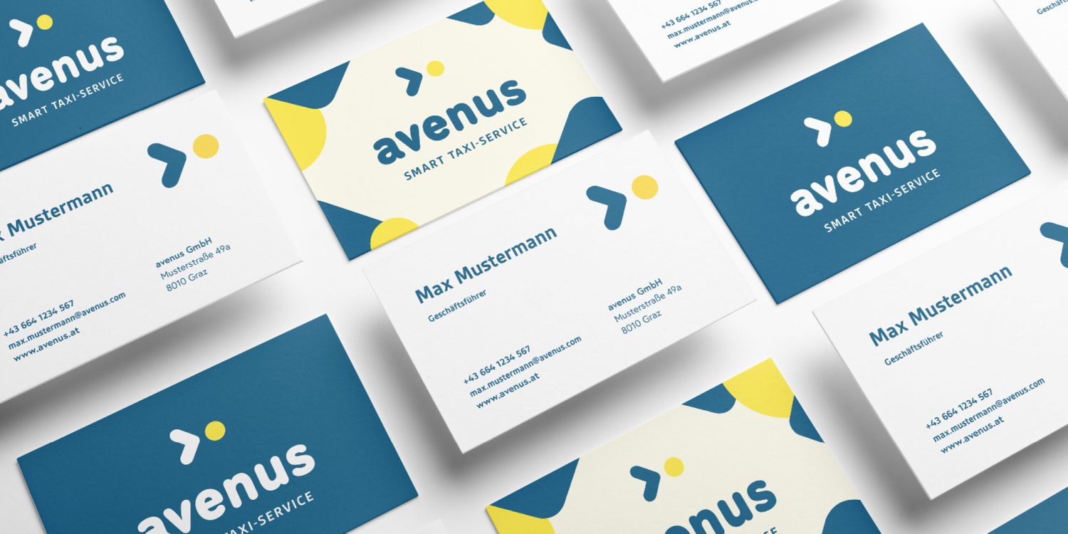 Aventus business card mockup.