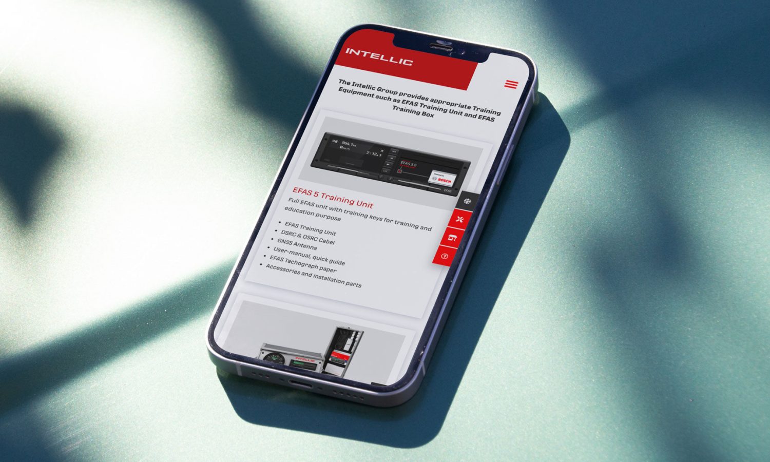 Ein Mobiltelefon, auf dem ein Intellic-Gerät angezeigt wird. Ein Mobiltelefon, auf dem ein Intellic-Gerät angezeigt wird.